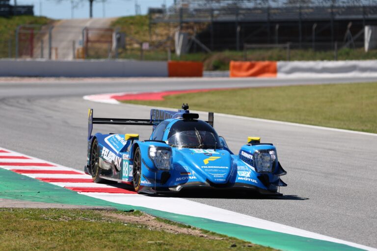 Barcelona, Spain. 6th Apr 2026. #88 Oreca 07 - Gibson of Horst FELBERMAYR (AUT) and Horst Felix FELBERMAYR (AUT) and Rene BINDER (AUT) (PROTON COMPETITION) prototype pushes to the absolute limit, slicing through the bend as it hunts for every millisecond of lap time.. Credit: Tracey Allan-McWilliams/Alamy Live News