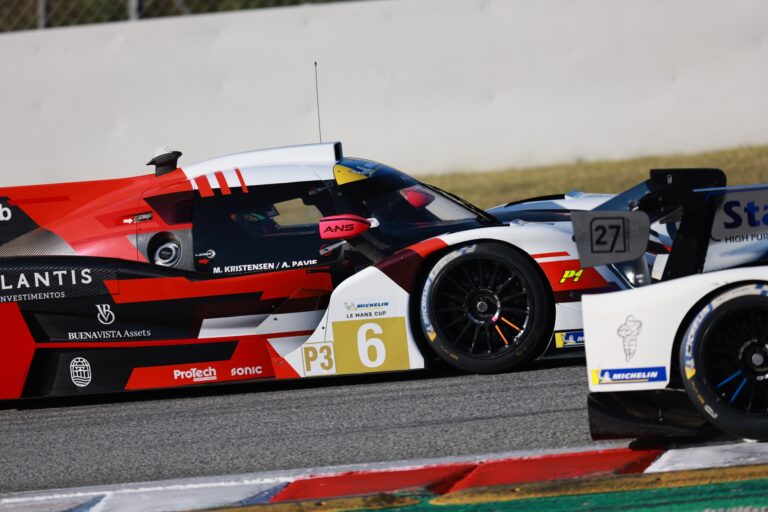 Barcelona, Spain. 8th Apr 2026. #6 Ligier JS P325 - Toyota of Mikkel KRISTENSEN ILLAN (ESP) and Arthur PAVIE (BRE) (ANS MOTORSPORT) battles for position alongside the during the morning session of the Michelin Le Mans Cup.. Credit: Craig Allan-McWilliams/Alamy Live News