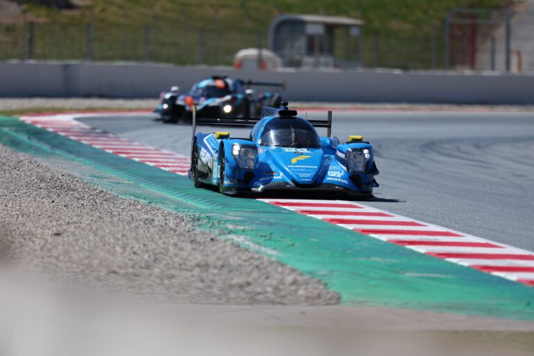 Barcelona, Spain. 6th Apr 2026. #88 Oreca 07 - Gibson of Horst FELBERMAYR (AUT) and Horst Felix FELBERMAYR (AUT) and Rene BINDER (AUT) (PROTON COMPETITION) An LMP2 prototype pushes through a high-speed corner, maintaining a tight line while another competitor follows closely in pursuit.. Credit: Craig Allan-McWilliams/Alamy Live News