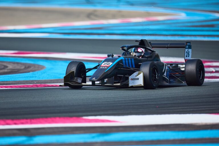 1st May 2026. #26 Tatuus F4 T-421 of Linus Lundqvist (DOUBLE R) single-seater navigates a high-speed corner with precision, its rear wing slicing through the air as it carves the racing line.. Credit: Craig Allan-McWilliams