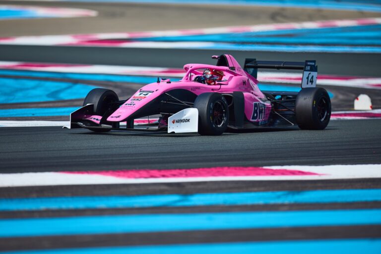 1st May 2026. #14 Tatuus F4 T-421 of K. AL AZHARI (HITECH GRAND PRIX) single-seater navigates a high-speed corner with precision, its rear wing slicing through the air as it carves the racing line.. Credit: Craig Allan-McWilliams