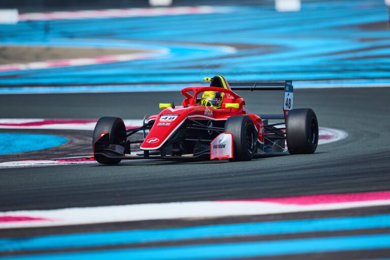1st May 2026. #48 Tatuus F4 T-421 of James Egozi (PALOU MOTORSPORT) single-seater navigates a high-speed corner with precision, its rear wing slicing through the air as it leans into the turn.. Credit: Craig Allan-McWilliams