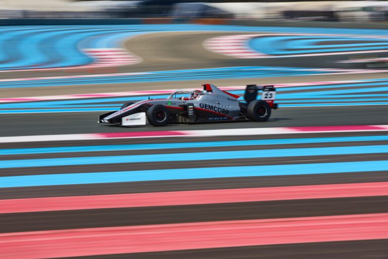 1st May 2026. #23 Tatuus F4 T-421 of Stefan Bostandjiev (HITECH GRAND PRIX) single-seater races through a high-speed corner, its motion blur emphasizing velocity and precision on the circuit.. Credit: Craig Allan-McWilliams