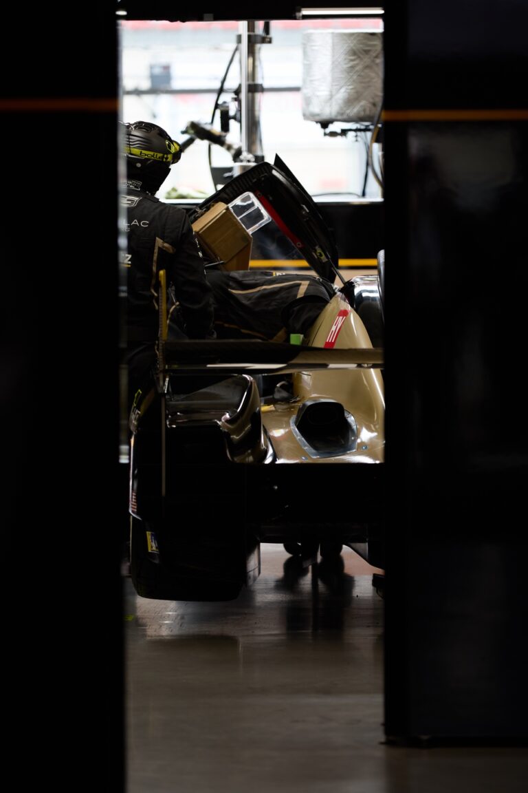 Spa, Belgium, 7th May 2026. #12 Cadillac V-Series.R of Will STEVENS (GBR) and Norman NATO (FRA) and Louis DELÉTRAZ (SUI) (CADILLAC HERTZ TEAM JOTA) Hypercar is worked on by mechanics in the pit lane. Credit: Craig Allan-McWilliams