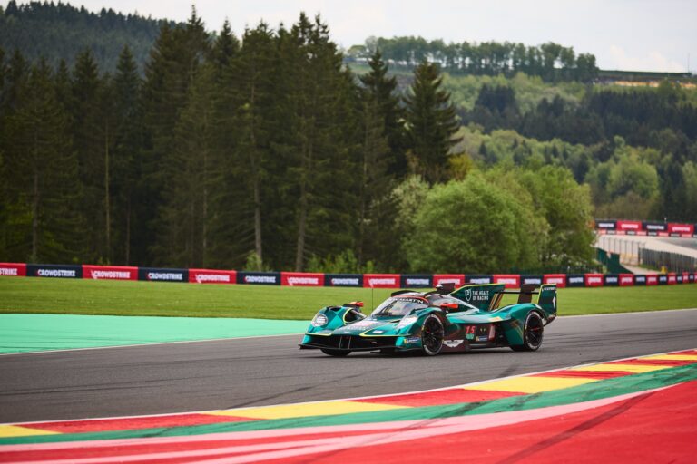 Spa, Belgium, 7th May 2026. 2026 FIA World Endurance Championship 6 Hours of Spa-Francorchamps at Circuit Spa-Francorchamps in Spa. #009 Aston Martin Valkyrie of Alex RIBERAS (ESP) and Marco SØRENSEN (DEN) (ASTON MARTIN THOR TEAM) pushes through a fast sweeping corner during Free Practice 2. Credit: Craig Allan-McWilliams