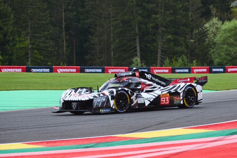 Spa, Belgium, 7th May 2026. 2026 FIA World Endurance Championship 6 Hours of Spa-Francorchamps at Circuit Spa-Francorchamps in Spa. #93 Peugeot 9X8 of Paul DI RESTA (GBR) and Stoffel VANDOORNE (BEL) and Nick CASSIDY (NZL) (PEUGEOT TOTALENERGIES) Peugeot accelerates through a fast sweeping corner. Credit: Craig Allan-McWilliams