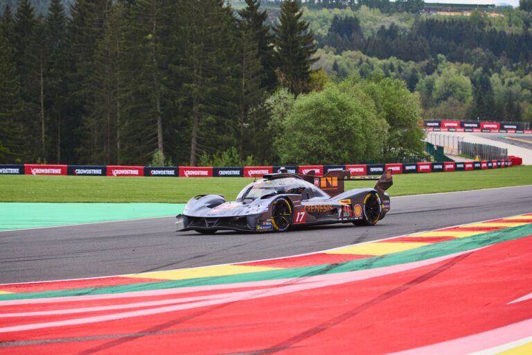 Spa, Belgium, 7th May 2026. 2026 FIA World Endurance Championship 6 Hours of Spa-Francorchamps at Circuit Spa-Francorchamps in Spa. #17 Genesis GMR-001-Hypercar of André LOTTERER (GER) and Luis Felipe DERANI (BRA) and Mathys JAUBERT (FRA) (GENESIS MAGMA RACING) attacks a fast sweeping corner during Free Practice 2. Credit: Craig Allan-McWilliams