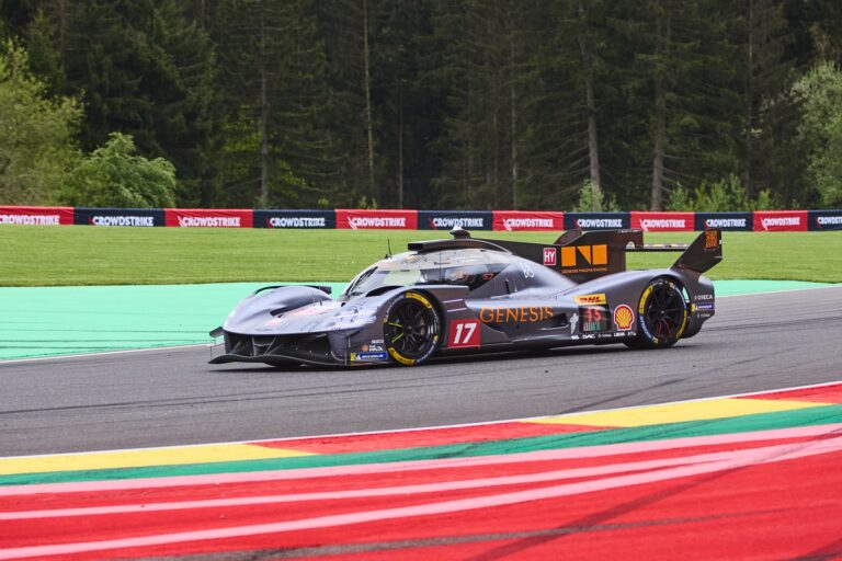 Spa, Belgium, 7th May 2026. 2026 FIA World Endurance Championship 6 Hours of Spa-Francorchamps at Circuit Spa-Francorchamps in Spa. #17 Genesis GMR-001-Hypercar of André LOTTERER (GER) and Luis Felipe DERANI (BRA) and Mathys JAUBERT (FRA) (GENESIS MAGMA RACING) attacks a fast sweeping corner during Free Practice 2. Credit: Craig Allan-McWilliams