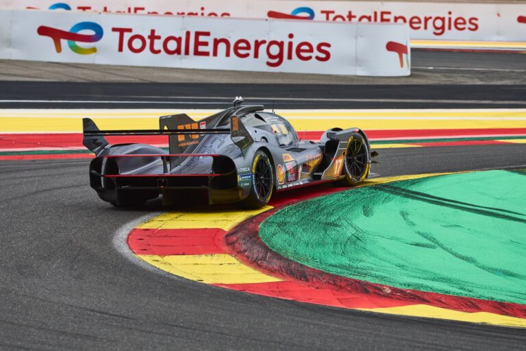 Spa, Belgium, 7th May 2026. 2026 FIA World Endurance Championship 6 Hours of Spa-Francorchamps at Circuit Spa-Francorchamps in Spa. #17 Genesis GMR-001-Hypercar of André LOTTERER (GER) and Luis Felipe DERANI (BRA) and Mathys JAUBERT (FRA) (GENESIS MAGMA RACING) Hypercar attacks a tight hairpin mid-corner. Credit: Craig Allan-McWilliams