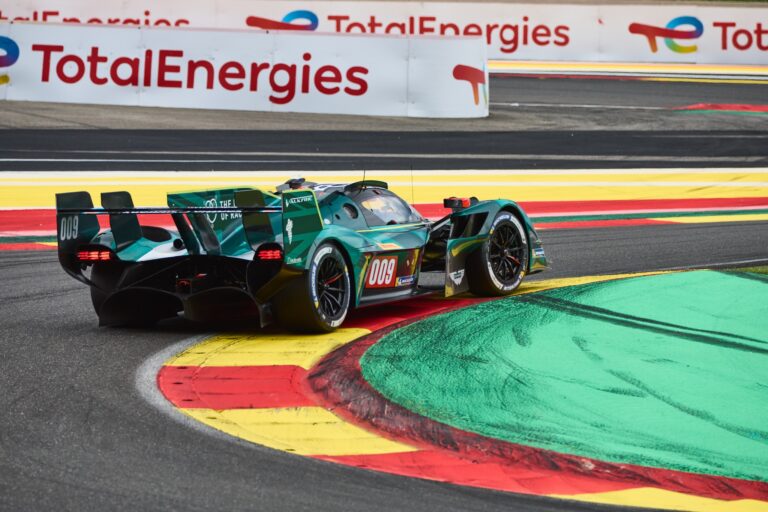 Spa, Belgium, 7th May 2026. 2026 FIA World Endurance Championship 6 Hours of Spa-Francorchamps at Circuit Spa-Francorchamps in Spa. #009 Aston Martin Valkyrie of Alex RIBERAS (ESP) and Marco SØRENSEN (DEN) (ASTON MARTIN THOR TEAM) pushes through a fast sweeping corner during Free Practice 2. Credit: Craig Allan-McWilliams
