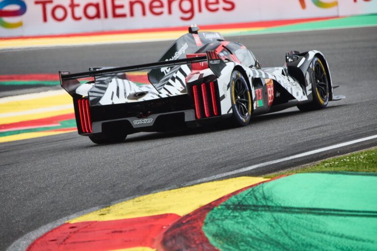 Spa, Belgium, 7th May 2026. 2026 FIA World Endurance Championship 6 Hours of Spa-Francorchamps at Circuit Spa-Francorchamps in Spa. #93 Peugeot 9X8 of Paul DI RESTA (GBR) and Stoffel VANDOORNE (BEL) and Nick CASSIDY (NZL) (PEUGEOT TOTALENERGIES) pushes through a fast sweeping corner during Free Practice 2. Credit: Craig Allan-McWilliams