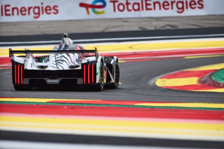 Spa, Belgium, 7th May 2026. 2026 FIA World Endurance Championship 6 Hours of Spa-Francorchamps at Circuit Spa-Francorchamps in Spa. #93 Peugeot 9X8 of Paul DI RESTA (GBR) and Stoffel VANDOORNE (BEL) and Nick CASSIDY (NZL) (PEUGEOT TOTALENERGIES) attacks a fast sweeping corner during Free Practice 2. Credit: Craig Allan-McWilliams