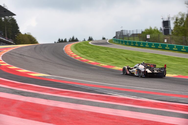 Spa, Belgium, 7th May 2026. 2026 FIA World Endurance Championship 6 Hours of Spa-Francorchamps at Circuit Spa-Francorchamps in Spa. #12 Cadillac V-Series.R of Will STEVENS (GBR) and Norman NATO (FRA) and Louis DELÉTRAZ (SUI) (CADILLAC HERTZ TEAM JOTA) attacks a fast sweeping corner during Free Practice 1. Credit: Craig Allan-McWilliams