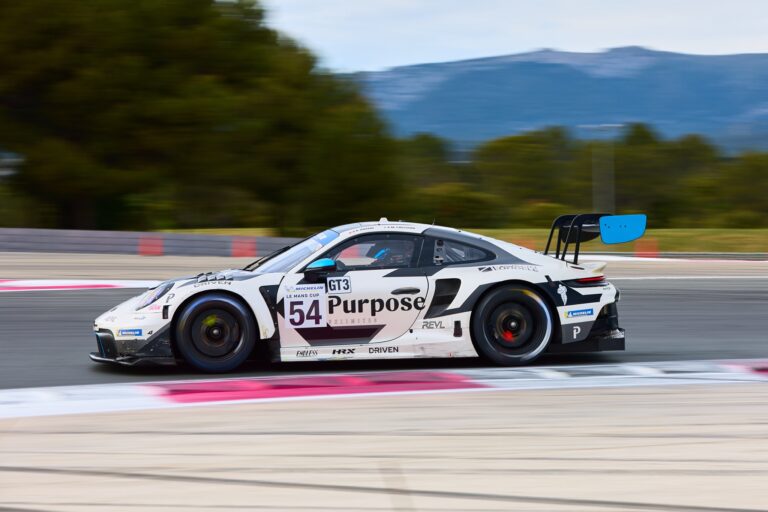 2nd May 2026. #54 Porsche 911 GT3 (992) Evo of Reinhold KRAHN (CAN) and Matteo CRESSONI (ITA) (DINAMIC GT) GT3 machine leans into a high-speed corner, its rear wing slicing through the air as it carves a precise line along the track’s edge. Credit: Craig Allan-McWilliams