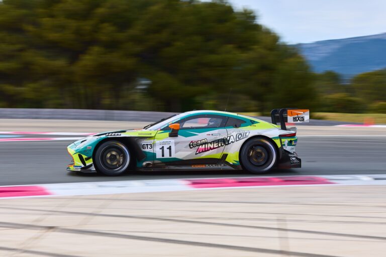 2nd May 2026. #11 Aston Martin Vantage AMR GT3 Evo of Sebastian MORENO (COL) and Nico HANTKE (GER) (CODE RACING DEVELOPMENT) GT3 machine leans into a high-speed corner, its rear wing slicing through the air as it carves along the circuit’s edge. Credit: Craig Allan-McWilliams