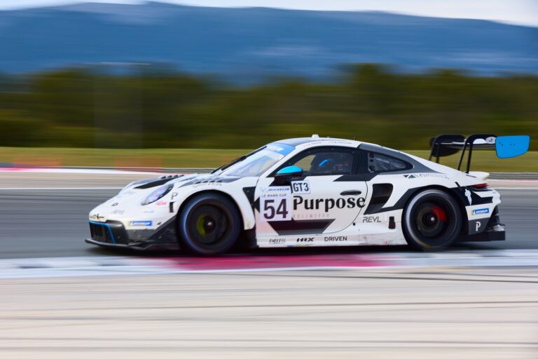 2nd May 2026. #54 Porsche 911 GT3 (992) Evo of Reinhold KRAHN (CAN) and Matteo CRESSONI (ITA) (DINAMIC GT) GT3 Porsche navigates a high-speed corner with precision, its rear wing and aerodynamic bodywork working to maintain stability under motion. Credit: Craig Allan-McWilliams
