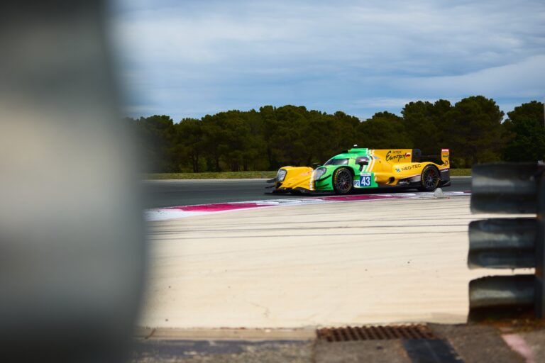 3rd May 2026. #43 Oreca 07 - Gibson of Jakub SMIECHOWSKI (POL) and Tom DILLMANN (FRA) and Luca GHIOTTO (ITA) (INTER EUROPOL COMPETITION) Inter Europol Oreca navigates a sweeping right-hander during the session, the LMP2 entry running alone on track. Credit: Craig Allan-McWilliams